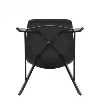 Chaise snack PU noir - MANA