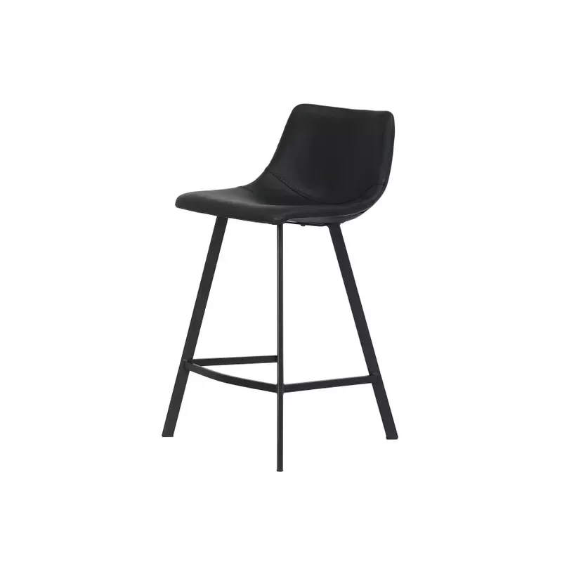 Chaise snack PU noir - MANA