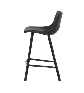 Chaise snack PU noir - MANA