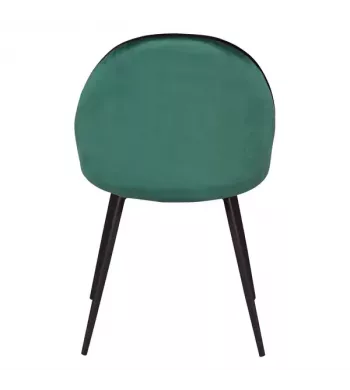 Chaise de repas velours vert canard - MAYA