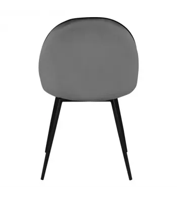 Chaise de repas velours anthracite - MAYA
