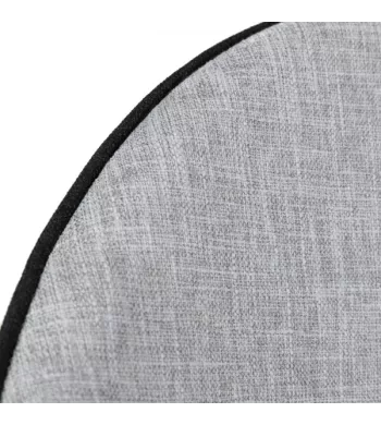 Chaise de bar tissu gris clair - MAYA