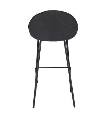 Chaise de bar tissu gris foncé - MAYA
