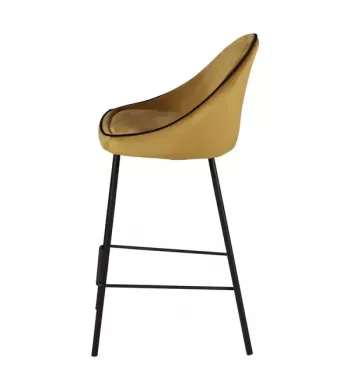 Chaise snack velours ocre - MAYA