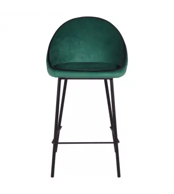 Chaise snack velours vert canard - MAYA