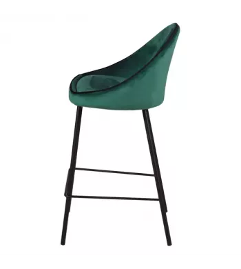 Chaise snack velours vert canard - MAYA