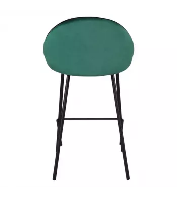 Chaise snack velours vert canard - MAYA