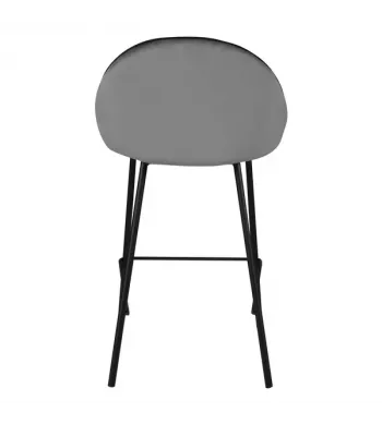 Chaise snack velours anthracite - MAYA