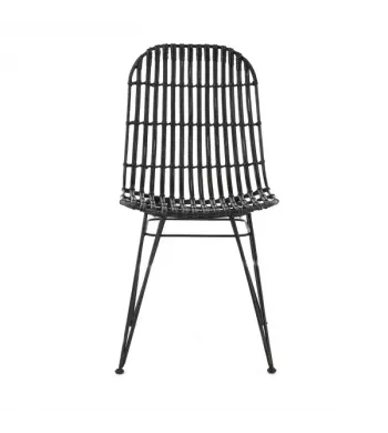 Chaise en rotin noir - MELO