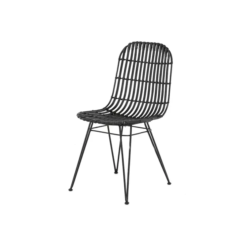 Chaise en rotin noir - MELO
