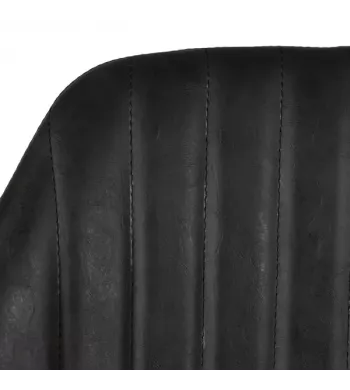 Chaise de bar pivotante noir vieilli - MOSS