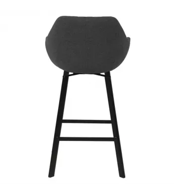 Chaise de bar pivotante gris foncé - MOSS