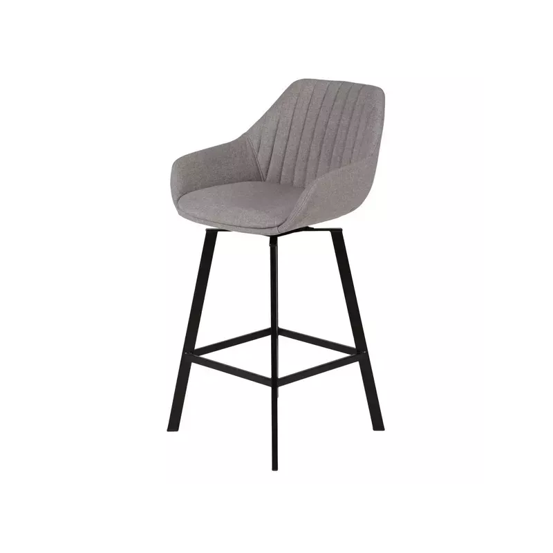 Chaise hauteur plan de travail pivotante grise claire - MOSS
