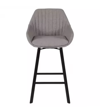 Chaise hauteur plan de travail pivotante grise claire - MOSS