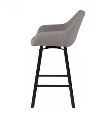Chaise hauteur plan de travail pivotante grise claire - MOSS