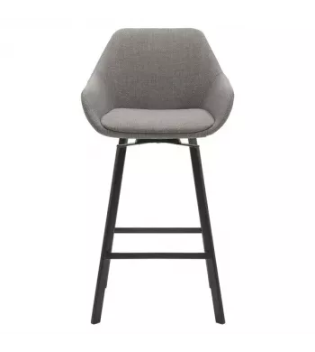 Chaise snack pivotante tissu gris argent - MOSS