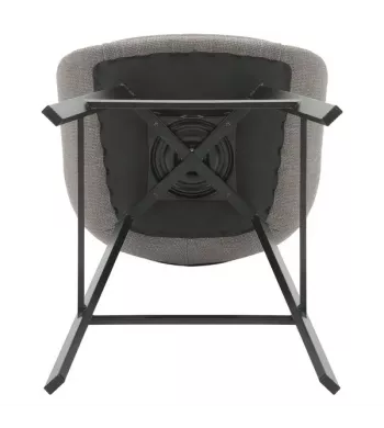 Chaise snack pivotante tissu gris argent - MOSS