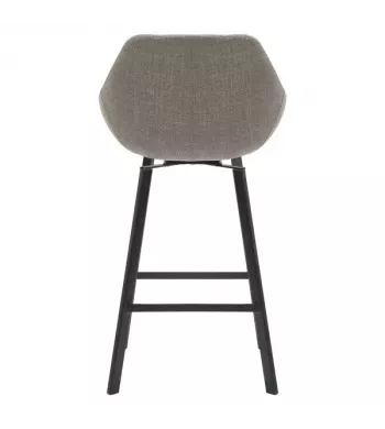 Chaise snack pivotante tissu gris argent - MOSS