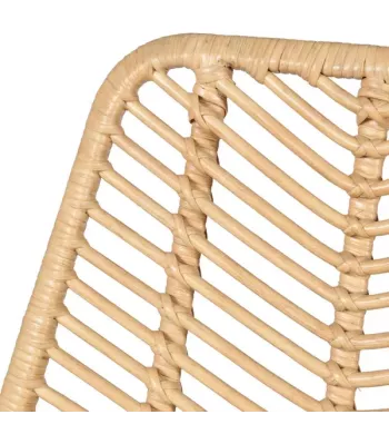 Chaise plan de travail en rotin et métal - MYMY