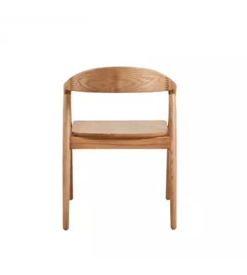 Chaise repas avec accoudoirs en frêne naturel - OLGA