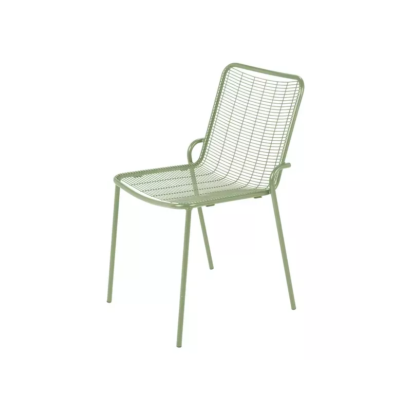Chaise repas outdoor métal vert amande - ROMA