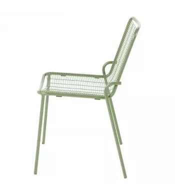 Chaise repas outdoor métal vert amande - ROMA