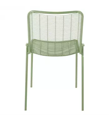 Chaise repas outdoor métal vert amande - ROMA