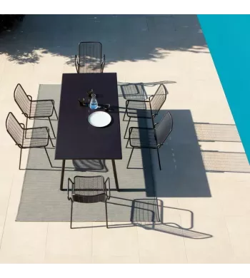 Chaise repas outdoor métal anthracite - ROMA