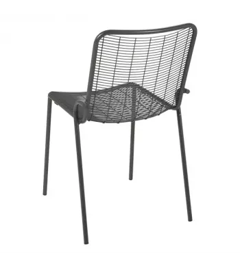 Chaise repas outdoor métal anthracite - ROMA