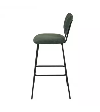 Chaise de bar velours côtelé vert foncé SEMA - SEMA