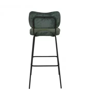 Chaise de bar velours côtelé vert foncé SEMA - SEMA