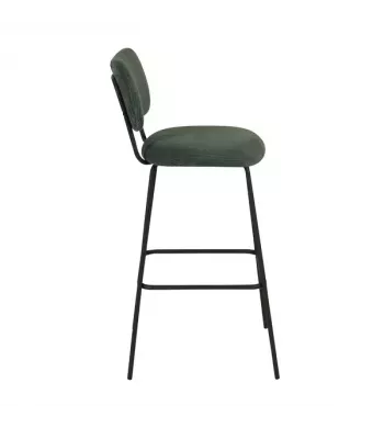 Chaise de bar velours côtelé vert foncé SEMA - SEMA