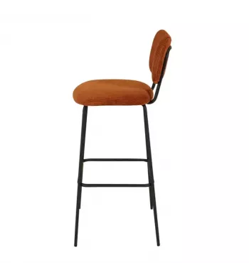 Meta title-Chaise de bar velours côtelé marron foncé SEMA