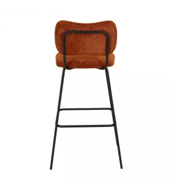 Meta title-Chaise de bar velours côtelé marron foncé SEMA