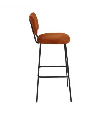Meta title-Chaise de bar velours côtelé marron foncé SEMA