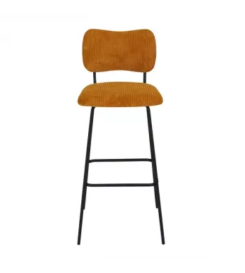 Chaise snack velours côtelé ocre - SEMA