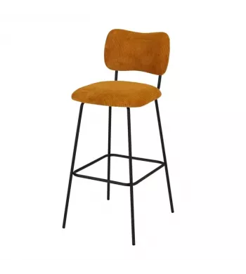 Chaise snack velours côtelé ocre - SEMA