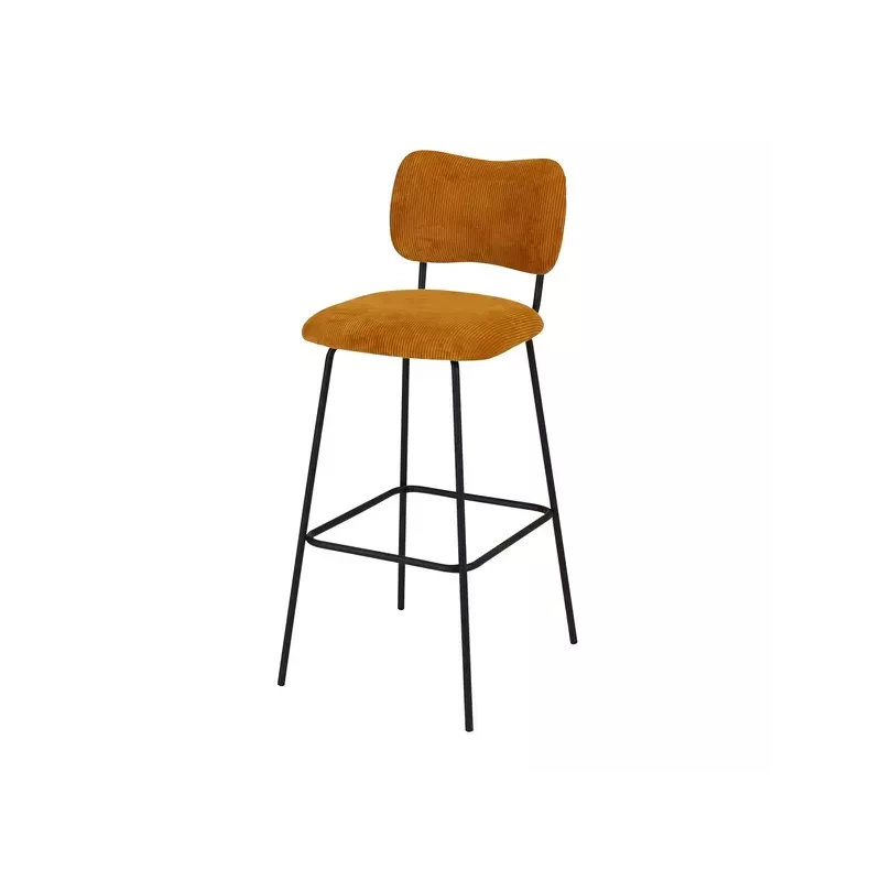 Chaise snack velours côtelé ocre - SEMA