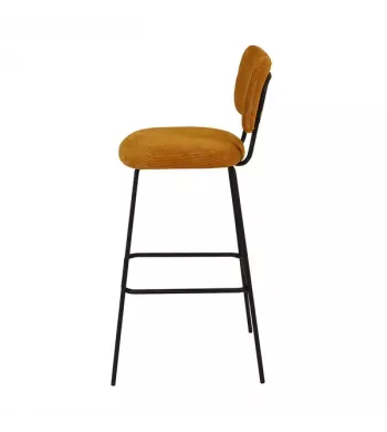 Chaise snack velours côtelé ocre - SEMA