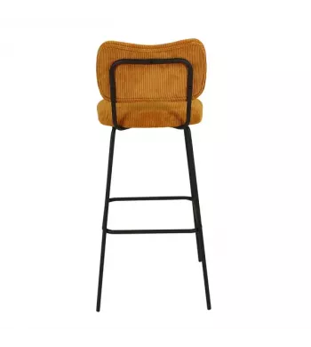 Chaise snack velours côtelé ocre - SEMA