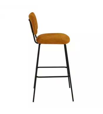 Chaise snack velours côtelé ocre - SEMA