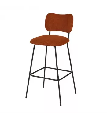 Chaise snack velours côtelé marron foncé - SEMA