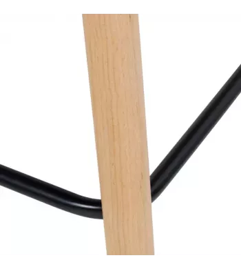 Chaise de bar tissu noir - TIAGO
