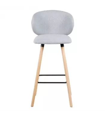 Chaise de bar tissu gris clair - TIAGO
