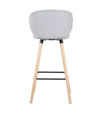 Chaise de bar tissu gris clair - TIAGO