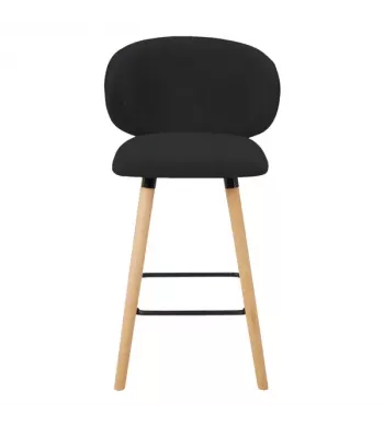 Chaise snack tissu noir - TIAGO