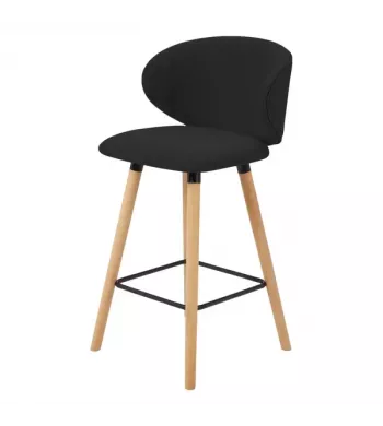 Chaise snack tissu noir - TIAGO