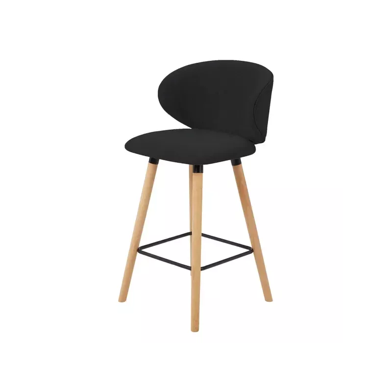 Chaise snack tissu noir - TIAGO