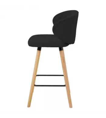Chaise snack tissu noir - TIAGO