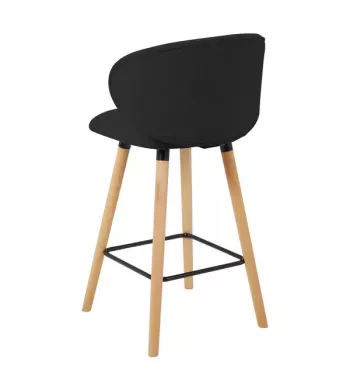 Chaise snack tissu noir - TIAGO